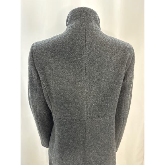 Calvin Klein Stand collar wool pea coat Charcoal color size 10 - Picture 11 of 14